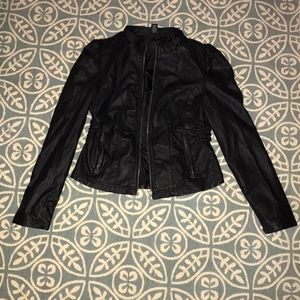 Black leather jacket